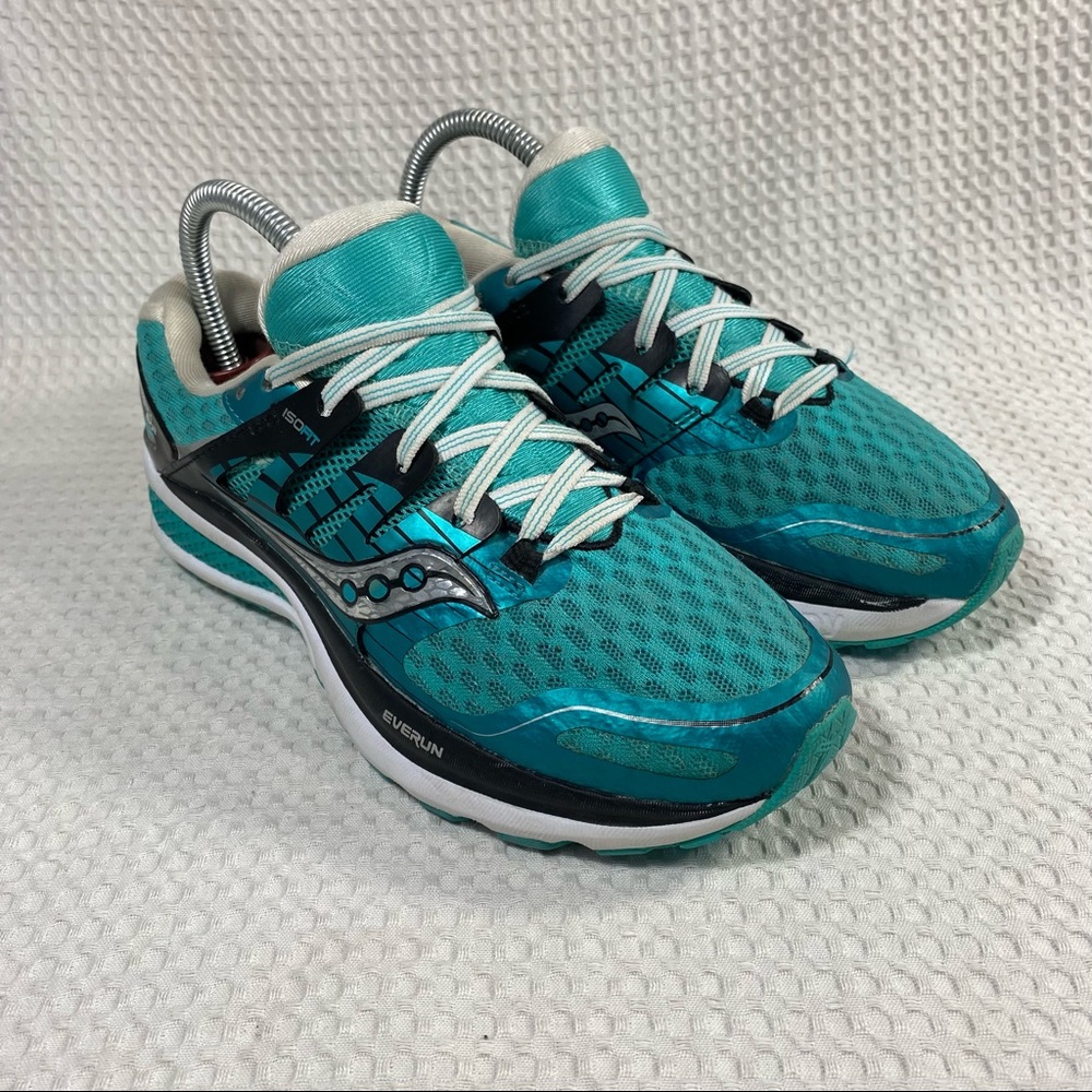Saucony Triumph ISO 2 Running Shoes Womens Size 8 US Teal/ Black S10290-5